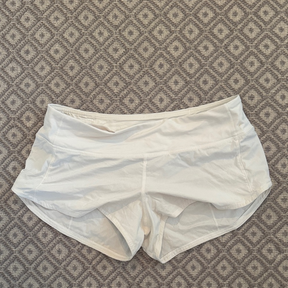 Lululemon White Athletic Shorts